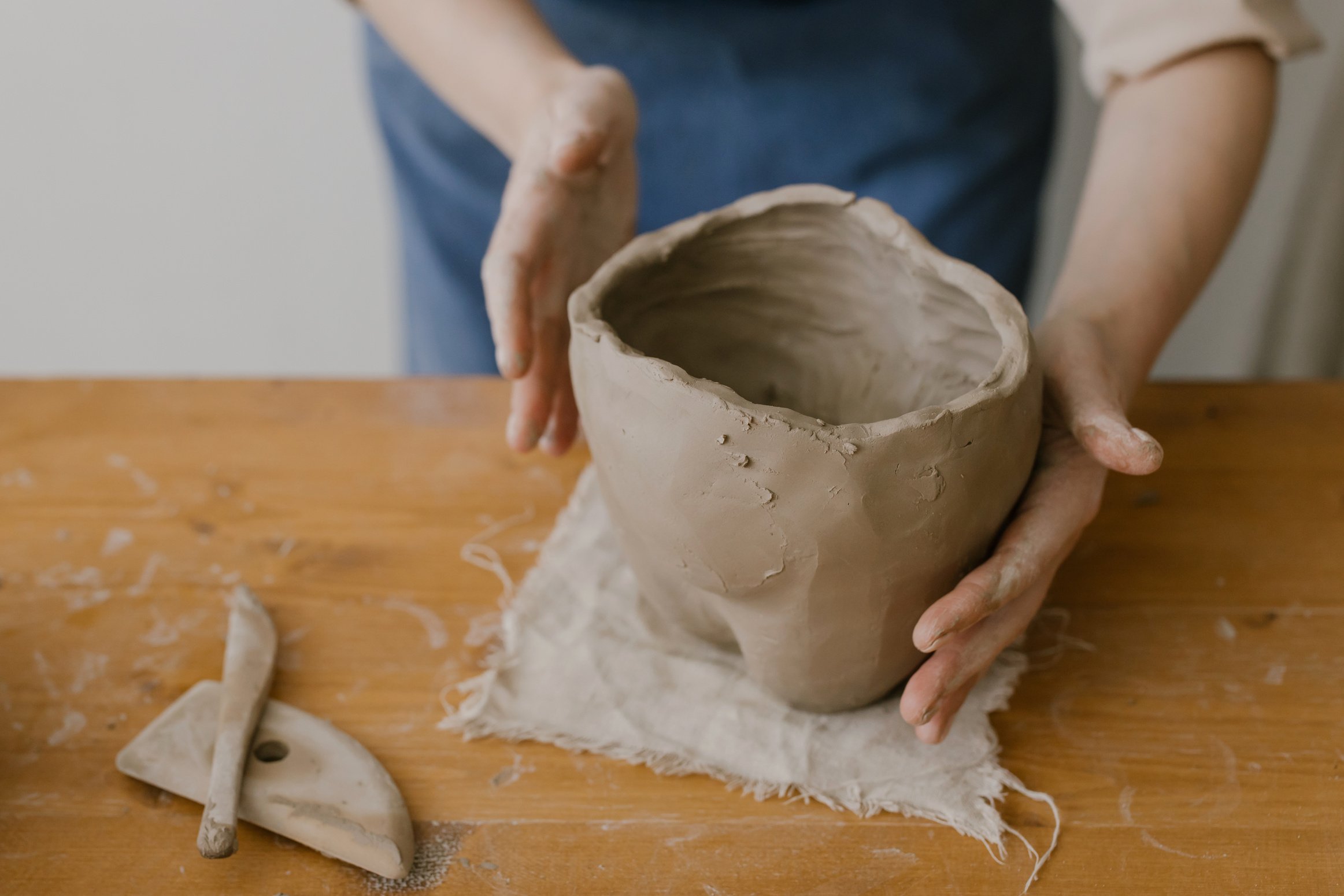  A Close-Up Shot of A Person Doing Pottery